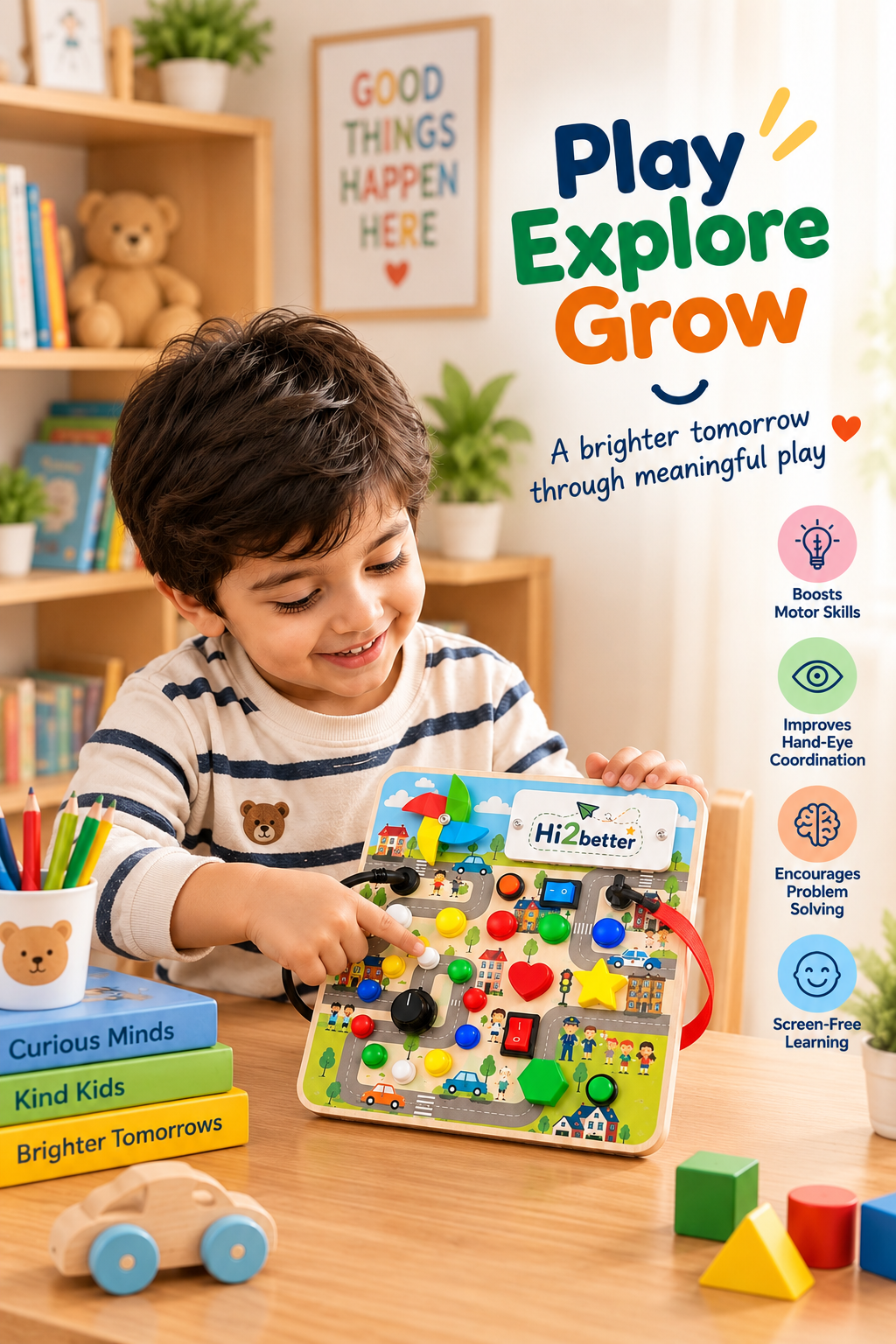 Busy Buddy™ – Montessori Activity Board