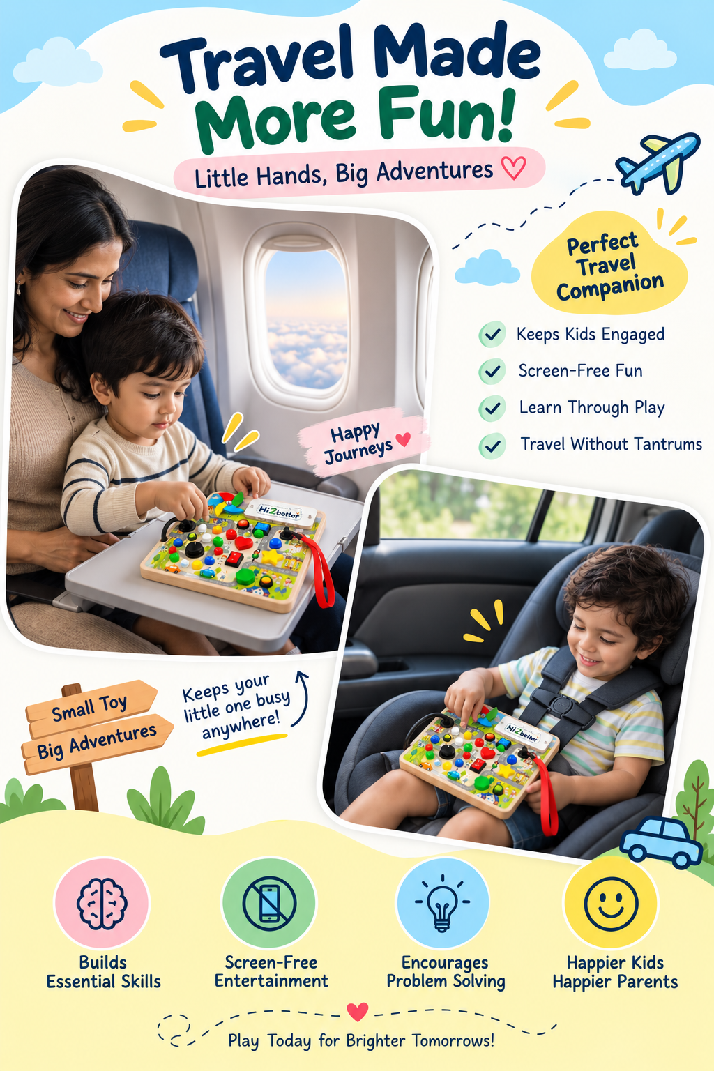 Busy Buddy™ – Montessori Activity Board