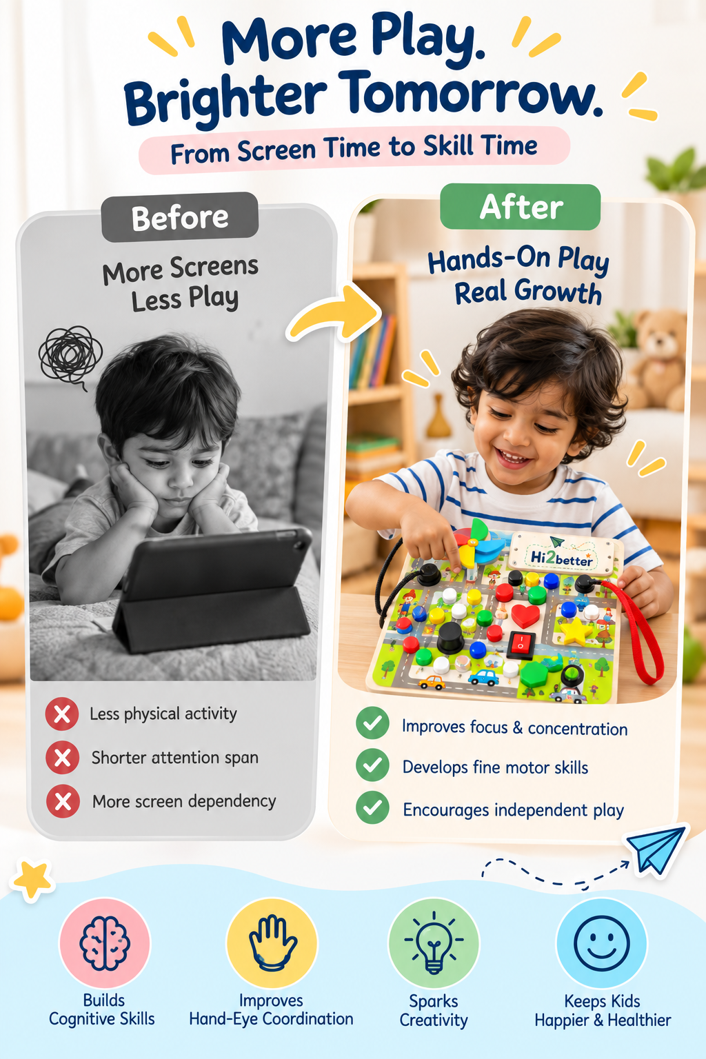 Busy Buddy™ – Montessori Activity Board